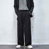 Men's Solid Color Wide Leg Casual Suit Pants  Fashion Streetwear Ins Men Trousers Harajuku Loose Unisex Pants aidase-shop