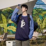 Gothic Print Men T-Shirt Streetwear long Short Sleeve T Shirt Harajuku Casual Couple  spring autumn NewT Shirts oversize 5xl aidase-shop