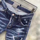 Aidase  Men Ripped Skinny Denim Jeans Luxury Brand Dsq2 Street Wear Fit Jeans Pants Quality Men Holes Stretch Denim Pants Casual Jeans aidase-shop