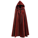 Aidase  Halloween Party Cosplay Woman Men Adult Long Hero Witchcraft Witchcraft Robe Hood Cloak Cosplay Satin Red Medieval Cloak aidase-shop