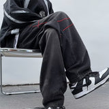 Vintage Men's Washed Jeans Fashion Design Wide Leg Loose Straight Male Denim Pants Hip Hop Unisex Casual Trousers aidase-shop
