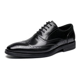 New High Quality Handmade Oxford Dress Shoes Men Genuine Cow Leather Suit Shoes Footwear Wedding Formal Italian Shoes Hot aidase-shop