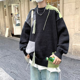 Winter Crew Neck Sweater Men Warm Fashion Casual Retro Knit Pullover Men Korean Loose Long Sleeve Sweater Mens Jumper Clothes aidase-shop