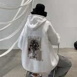 Autumn Vintage Rose Printed Men Hoodies Streetwear Casual Hooded Male Sweatshirts Korean Style Fashion Unisex Pullovers aidase-shop