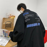 Hiphop Varsity Jacket Men's Spring Autumn Trend Hong Kong Style Top Japan Simple Letter Jacket American Large Size Casual Coat aidase-shop
