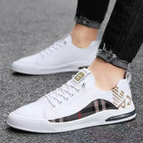 Coslony men shoes vulcanize shoes casual comfortable leather fashion luxury men shoes brand high quality skate shoes men white aidase-shop
