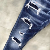 Aidase  Men Ripped Skinny Denim Jeans Luxury Brand Dsq2 Street Wear Fit Jeans Pants Quality Men Holes Stretch Denim Pants Casual Jeans aidase-shop