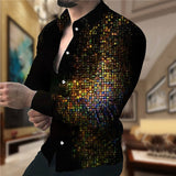 Aidase Fashion Men Oversized Casual Shirt Stripe Print Long Sleeve Men Clothing High Quality Prom Party Cardigan Blouses Us size S-5XL aidase-shop