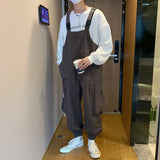 Aidase  2022 Japanese Retro Suspenders Loose Work Cargo Casual Pants Streetwear Loose Overalls Fashion Trousers Romper Jumpsuit S-2XL aidase-shop