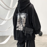 Autumn Vintage Rose Printed Men Hoodies Streetwear Casual Hooded Male Sweatshirts Korean Style Fashion Unisex Pullovers aidase-shop