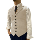 Aidase Men's Suit Vest Retro Slim Jacket Sleeveless Steampunk Tuxedo Waistcoat Lapel aidase-shop