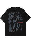 Aidase  Punk T-Shirts Hip Hop Shadow Print Gothic Rock Short Sleeve Tshirt Streetwear Men Harajuku Casual Cotton Loose Tee Shirts Top aidase-shop