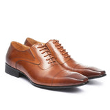 New Men Dress Handmade Shoes PU Leather Male Oxford Italian Classic Vintage Lace-up Men's Brogue Shoes Oxford Size 38-48 aidase-shop
