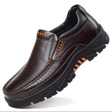 Genuine Leather Shoes Men Loafers Soft Cow Leather Men Casual Shoes New Male Footwear Black Brown Slip-on A2088 aidase-shop