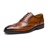 New High Quality Handmade Oxford Dress Shoes Men Genuine Cow Leather Suit Shoes Footwear Wedding Formal Italian Shoes Hot aidase-shop