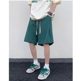 Summer New Solid Color Casual Shorts Loose Men's Drawstring Light Thin Sports Short Pant Korean Trend Y2k Male Streetwear