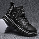 New Men Comfortable Sneakers Waterproof Outdoor Casual Shoes Tooling Motorcycle Boots Non-Leather Shoes for Men  Non-Slip aidase-shop