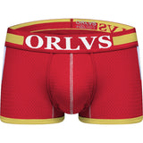 ORLVS Sexy Men Boxers Comfortable Underwear Mesh Breathable Nylon Male Panties Cueca Tanga Men Boxershorts Solid Shorts Boxers aidase-shop