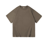 Summer Man T-shirts Short Sleeve Solid Color Casual Oversized T Shirt Men Harajuku Hip Hop Cotton Men's Clothing Tops Tee aidase-shop