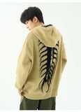 Hip Hop Knitted Sweater Men Hoodie Pullovers Male Punk Goth Hoodies Harajuku Loose Men's Clothing Japanese Streetwear aidase-shop