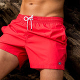 Mens Swimwear Solid Swim Trunks Summer Beach Board Shorts with Pockets Quick Dry Mens Running Surfing Swimming Shorts aidase-shop