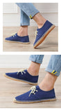 Aidase New Fashion Loafers Men Flats Brand Canvas Shoes Flat Male Lazy Shoes Mens Casual Shoes Black Beige Blue Big Size 45 A4829 aidase-shop
