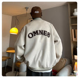 Embroidered Zip Coats Men Autumn Streetwear Baseball Jackets Mens Sportswear Varsity Clothing Patchwork Bomber Jacket aidase-shop