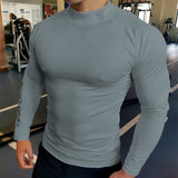 Sport Shirt Men Compression Quick Dry T-shirt Long Sleeve Bodybuilding Skinny Tee Tops Man Muscle Workout Clothing aidase-shop
