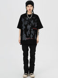 Aidase  Punk T-Shirts Hip Hop Shadow Print Gothic Rock Short Sleeve Tshirt Streetwear Men Harajuku Casual Cotton Loose Tee Shirts Top aidase-shop