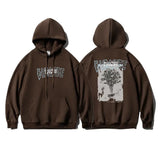 Autumn Vintage Rose Printed Men Hoodies Streetwear Casual Hooded Male Sweatshirts Korean Style Fashion Unisex Pullovers aidase-shop