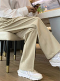 High-quality High Street Trousers Men Designer Handsome Elastic Pants Unisex Loose All-match Trend Suit Bottom Casual Long Pants aidase-shop