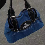 Aidase  Mens  Women's Vintage Denim Bag Cool Shoulder Bag Y2k Messenger Bag Handbag Coin Purse High Capacity Cute Side Bag Commuter Bag aidase-shop