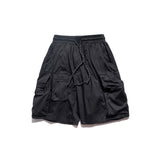 Multi-Pocket Cargo Shorts Mens  Summer Safari Style Solid Color Knee-length Shorts Casual Loose Half Pants Men aidase-shop