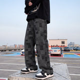 Blue Black Baggy Jeans Men Fashion Retro Casual Wide-leg Jeans Mens Streetwear Loose Hip-hop Straight Denim Trousers Men M-5XL aidase-shop