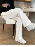 High-quality High Street Trousers Men Designer Handsome Elastic Pants Unisex Loose All-match Trend Suit Bottom Casual Long Pants aidase-shop