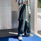 Corduroy Pants Men Fashion Oversized Cargo Pants Men Japanese Streetwear Hip-hop Loose Straight Wide Leg Pants Mens Trousers aidase-shop