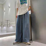 Oversized Jeans Men Fashion Blue Casual Wide Leg Jeans Men Streetwear Loose Hip Hop Straight Denim Pants Mens Trousers M-3XL aidase-shop