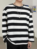 Aidase Harajuku Striped Shirt Streetwear Couple Oversized Striped Blouse Woman Casual Long Sleeve Gothic Grunge T-Shirt Tee Tops aidase-shop