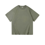 Summer Man T-shirts Short Sleeve Solid Color Casual Oversized T Shirt Men Harajuku Hip Hop Cotton Men's Clothing Tops Tee aidase-shop