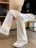 High-quality High Street Trousers Men Designer Handsome Elastic Pants Unisex Loose All-match Trend Suit Bottom Casual Long Pants aidase-shop
