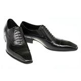 New Men Dress Handmade Shoes PU Leather Male Oxford Italian Classic Vintage Lace-up Men's Brogue Shoes Oxford Size 38-48 aidase-shop