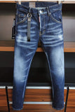 Aidase  Men Ripped Skinny Denim Jeans Luxury Brand Dsq2 Street Wear Fit Jeans Pants Quality Men Holes Stretch Denim Pants Casual Jeans aidase-shop