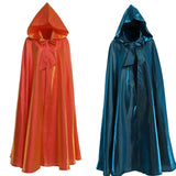 Aidase  Halloween Party Cosplay Woman Men Adult Long Hero Witchcraft Witchcraft Robe Hood Cloak Cosplay Satin Red Medieval Cloak aidase-shop