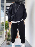 Spring Autumn Suits New Design Double Zipper Half-open High-neck Sweatshirt + Trousers Two-piece Cityboy Solid Suits aidase-shop
