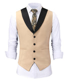 Aidase Casual Men's Beige Vest Jacket Slim Fit Prom Burgundy Tuxedos Blazer Champagne Suits Waistcoat For Wedding Best Man Grooms aidase-shop