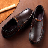 Genuine Leather Shoes Men Loafers Soft Cow Leather Men Casual Shoes New Male Footwear Black Brown Slip-on A2088 aidase-shop