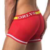 ORLVS Sexy Men Boxers Comfortable Underwear Mesh Breathable Nylon Male Panties Cueca Tanga Men Boxershorts Solid Shorts Boxers aidase-shop