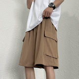 Aidase Large Pockets Mens Shorts Wide Leg Cargo Capri Pants Summer Casual Fashion Brand Harajuku Solid Male Short Trousers aidase-shop