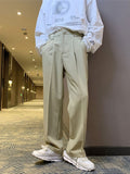 High-quality High Street Trousers Men Designer Handsome Elastic Pants Unisex Loose All-match Trend Suit Bottom Casual Long Pants aidase-shop