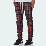 Scottish Style Plaid Sweatpants Men Street Fashion Trousers Casual Sports Joggers Pants aidase-shop